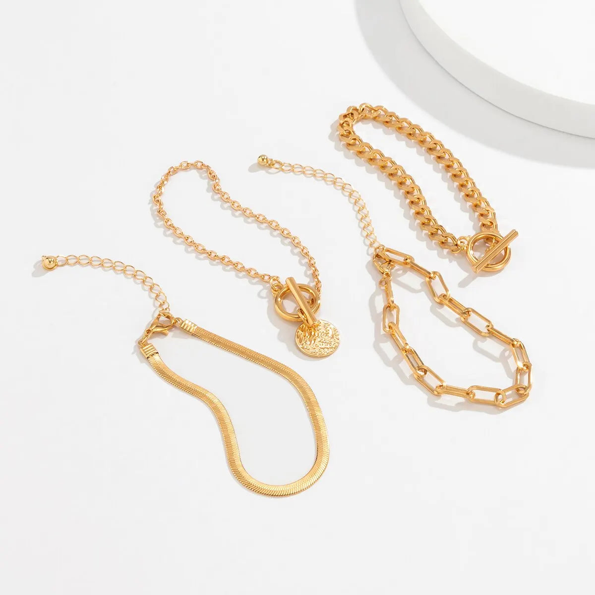 Punk Cuban Chain Coin Pendant Bracelet for Women.