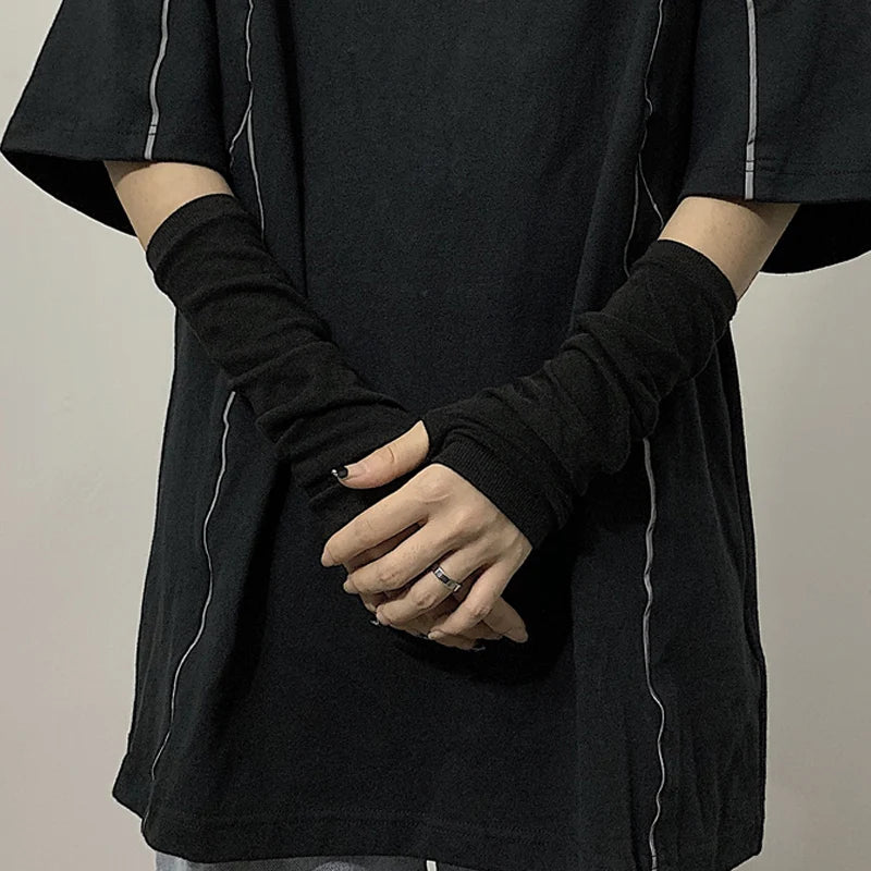 Winter Fingerless Knitted Arm Warmers – Unisex