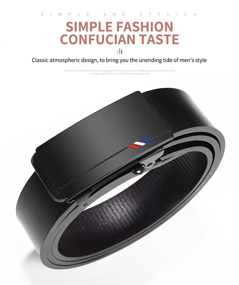 Men’s Automatic Buckle Leather Belt