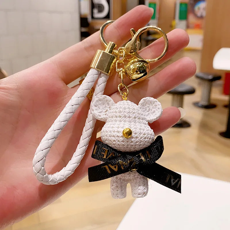 Cute Bear Mechanical Keychain Pendant.