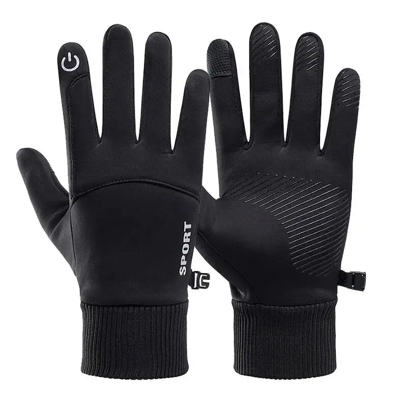 Black Winter Waterproof Touchscreen Gloves
