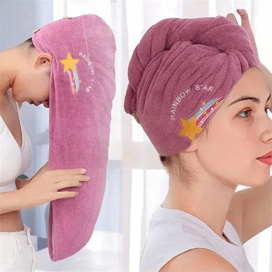 Coral Fleece Quick-Dry Hair Towel Cap