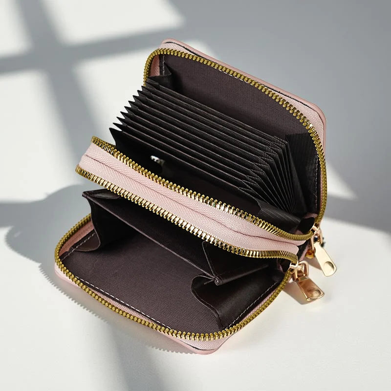 PU Leather Wallet – Stitch Design, Double Closure