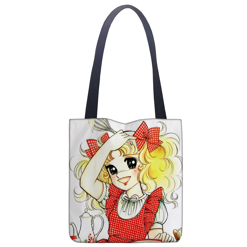Casual Candy Linen Tote Bag – Women’s Shopping & Travel Bag