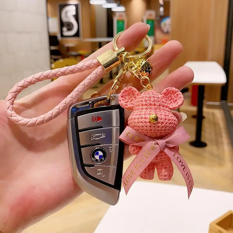 Cute Bear Mechanical Keychain Pendant.