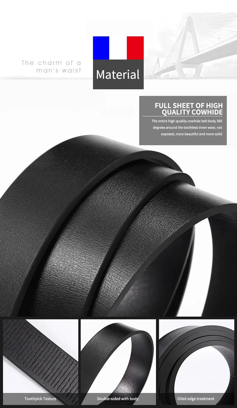 Men’s Automatic Buckle Leather Belt