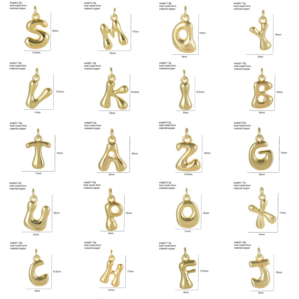 Mini Initial Bubble Pendant – Solo Pendant, Customizable