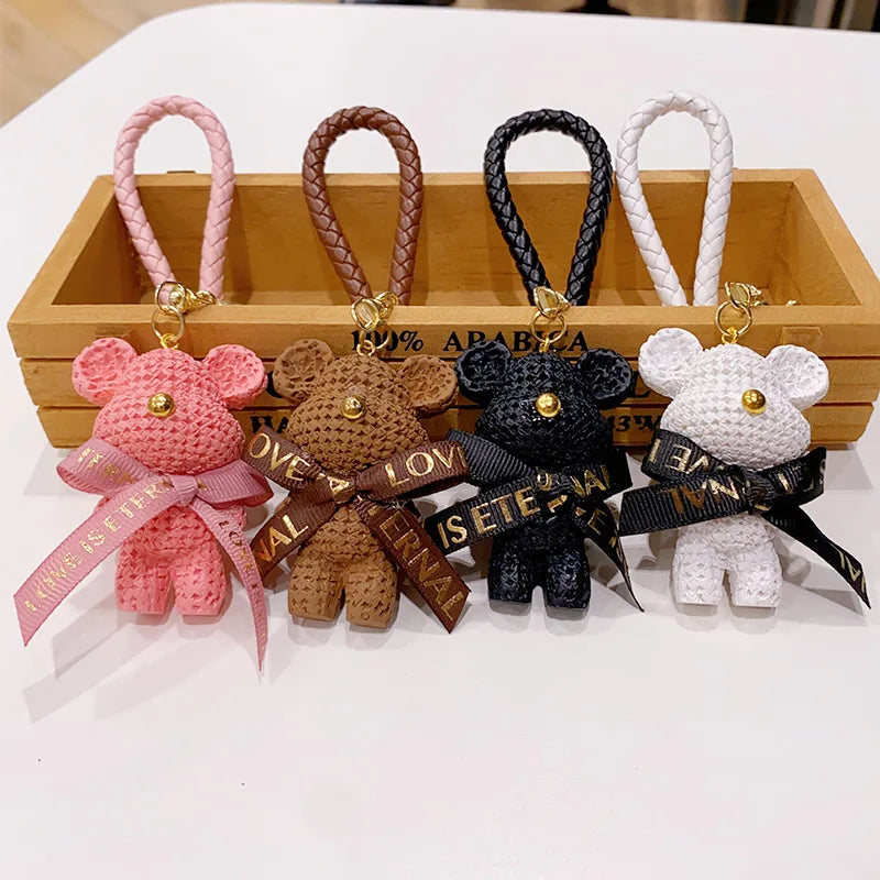 Cute Bear Mechanical Keychain Pendant.
