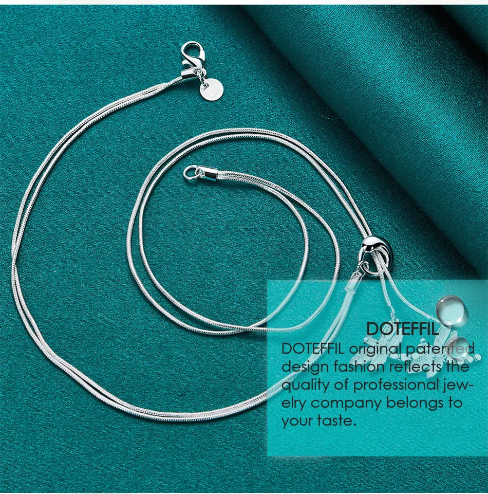 Silver Dragonfly Pendant Necklace