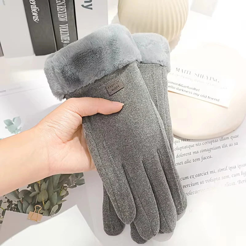 Women’s Winter Plush Touchscreen Gloves