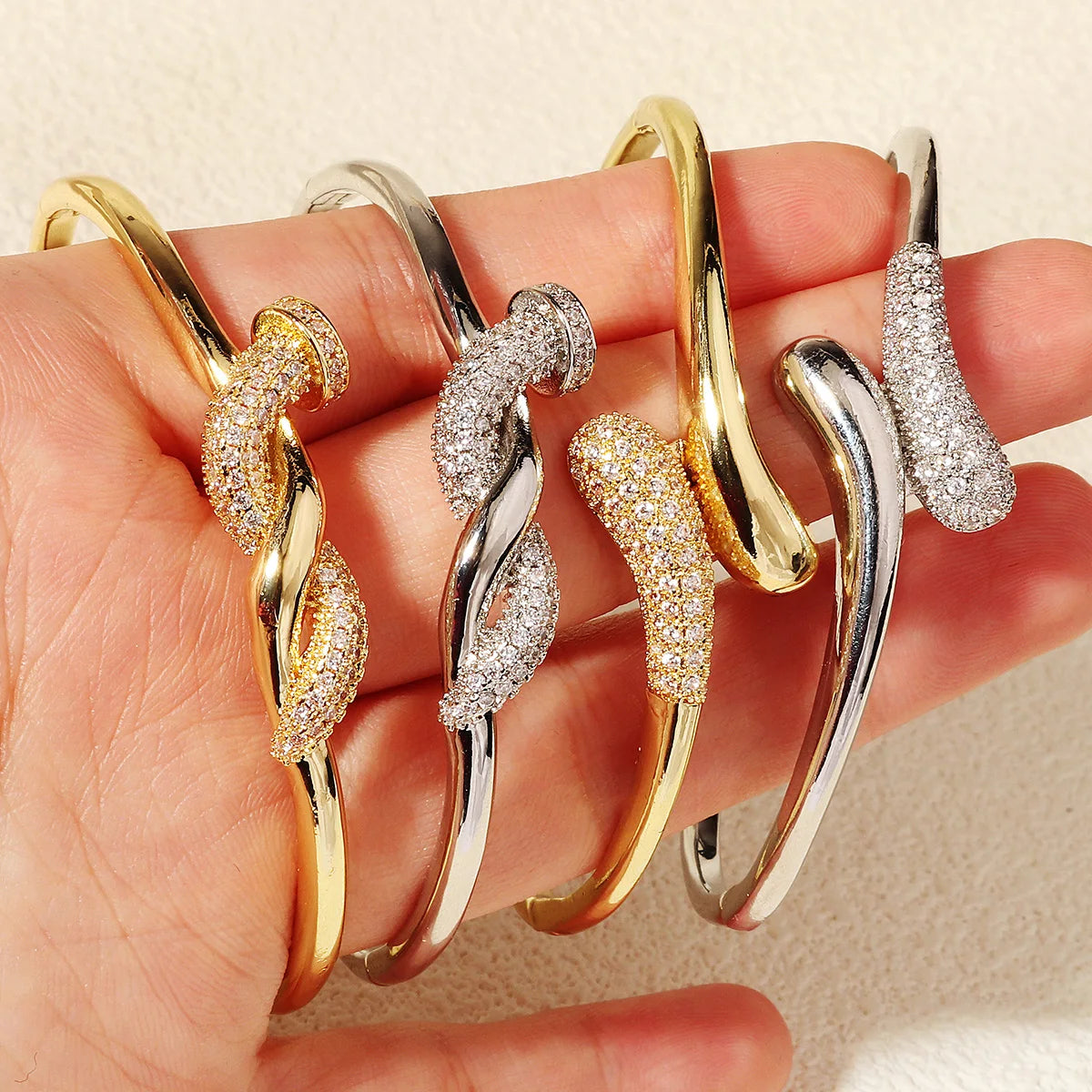 Miallo Stainless Steel Spike Bracelet – Studded Wrap