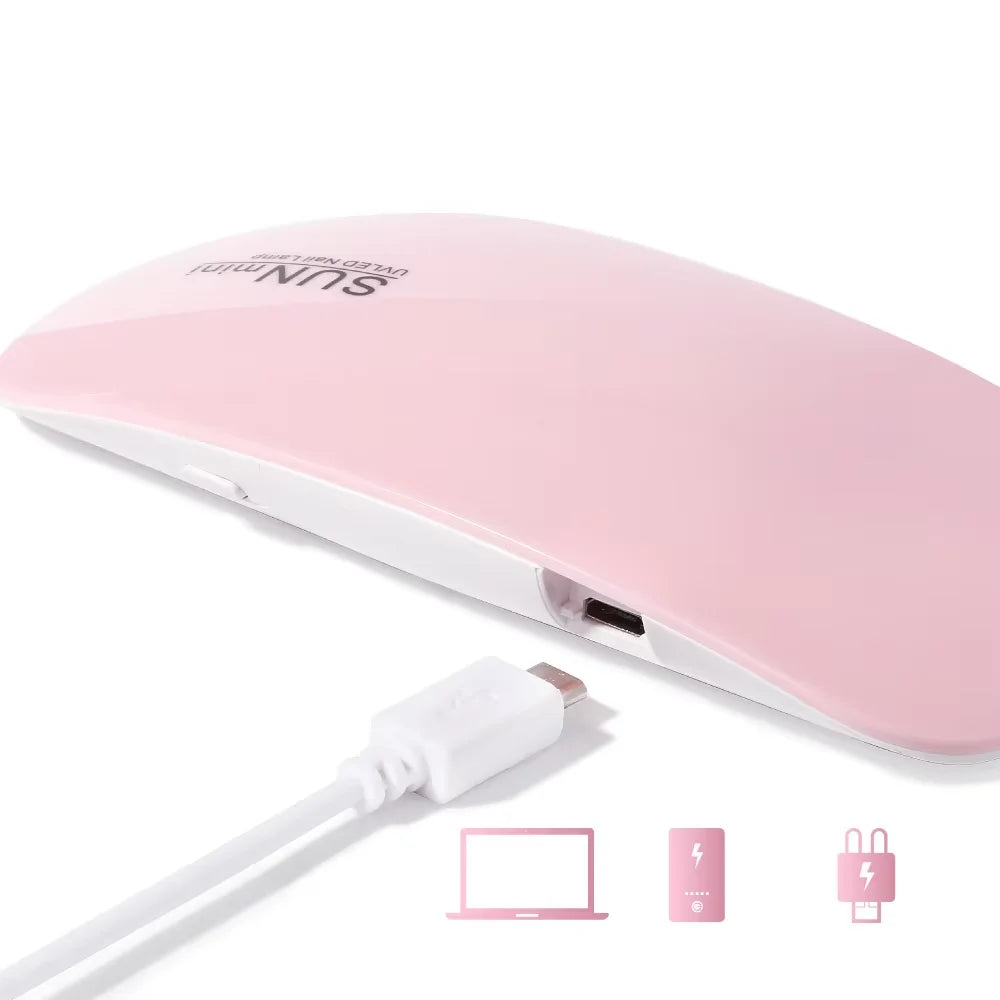 Mini UV LED Nail Lamp 6W – Portable and Foldable Gel Nail Dryer