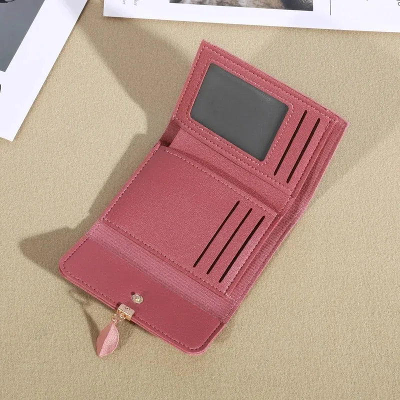 Korean Style Small Tri-Fold Wallet – Coin & Money Clip