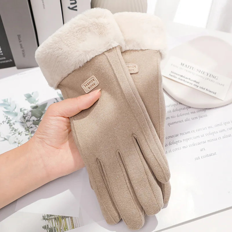 Women’s Winter Plush Touchscreen Gloves