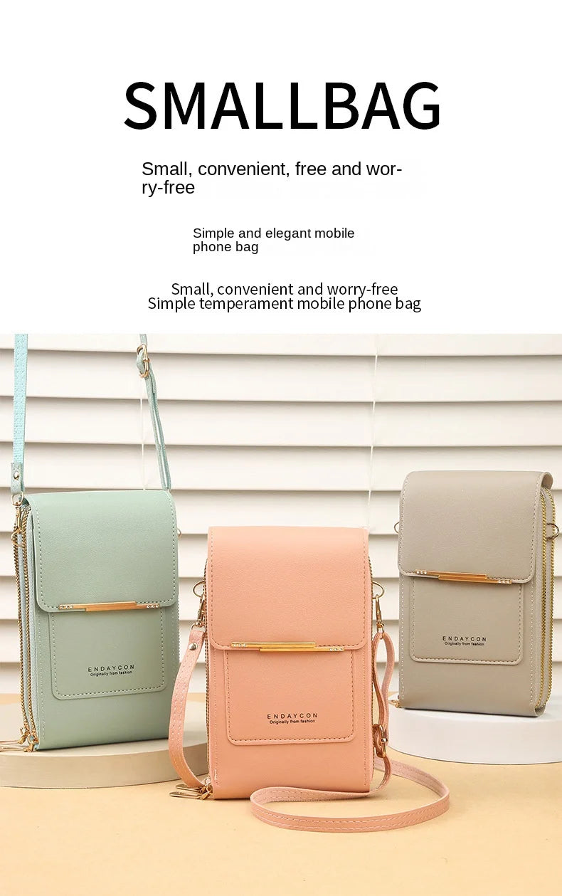 Crossbody Bag with Touchscreen – Phone Holder & Card Pocket