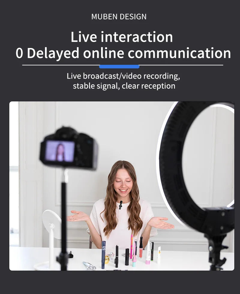 Wireless Lavalier Microphone for iPhone & Android