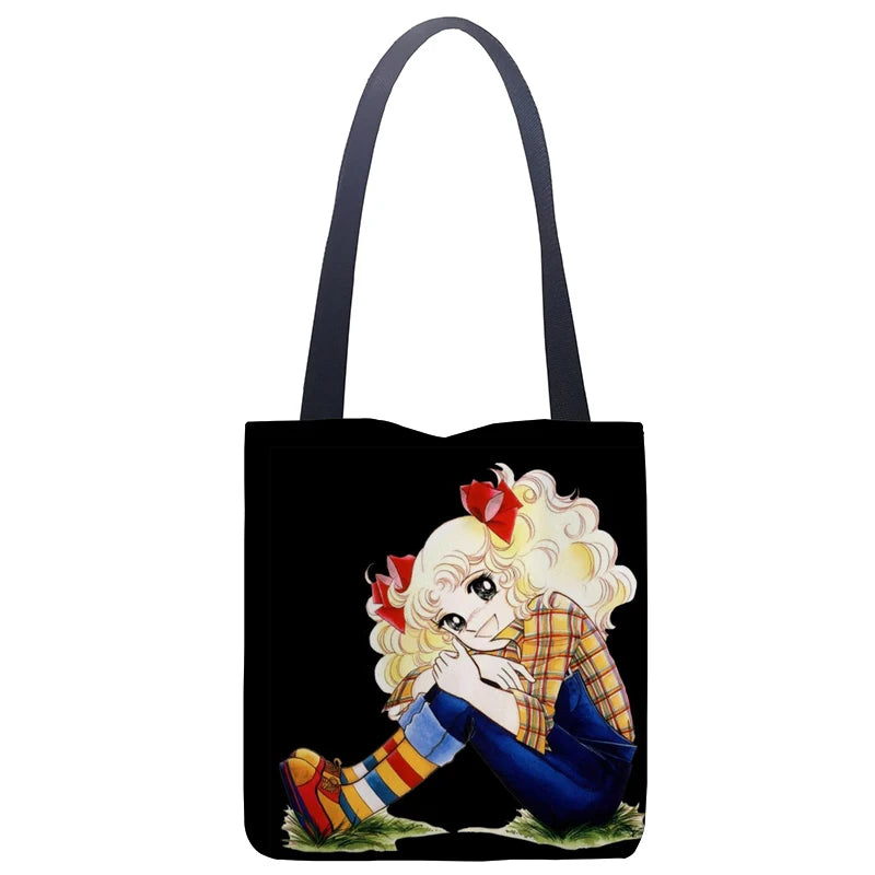 Casual Candy Linen Tote Bag – Women’s Shopping & Travel Bag