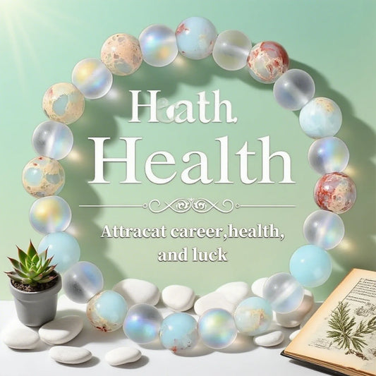 Aura Quartz & Ocean Sediment Bead Bracelet – Abundance.