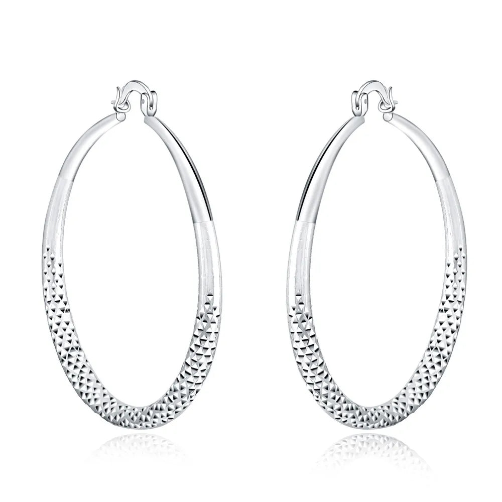 3cm Charm Hoop Earrings – Thin Modern Elegant Women's Hoops