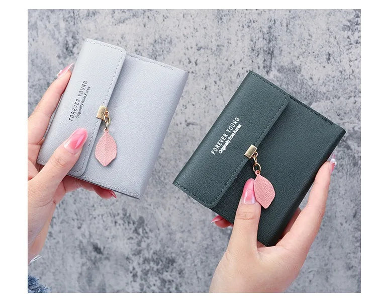 Korean Style Small Tri-Fold Wallet – Coin & Money Clip