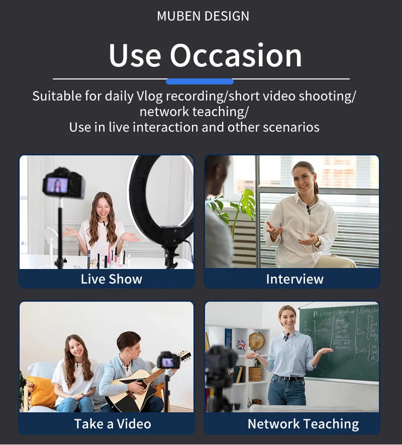 Wireless Lavalier Microphone for iPhone & Android