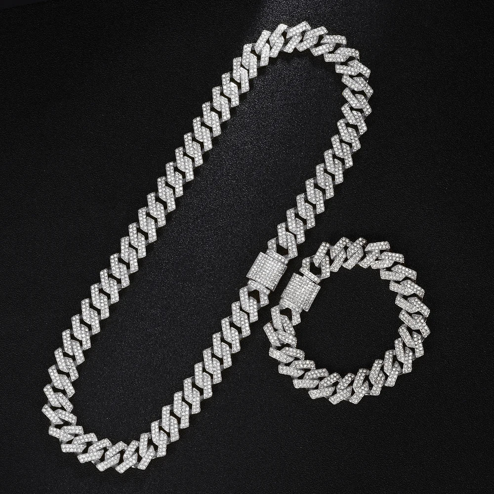 Gold Cuban Chain Watch & Bracelet Set for Men