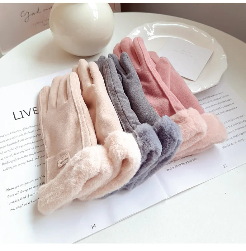 Women’s Winter Plush Touchscreen Gloves