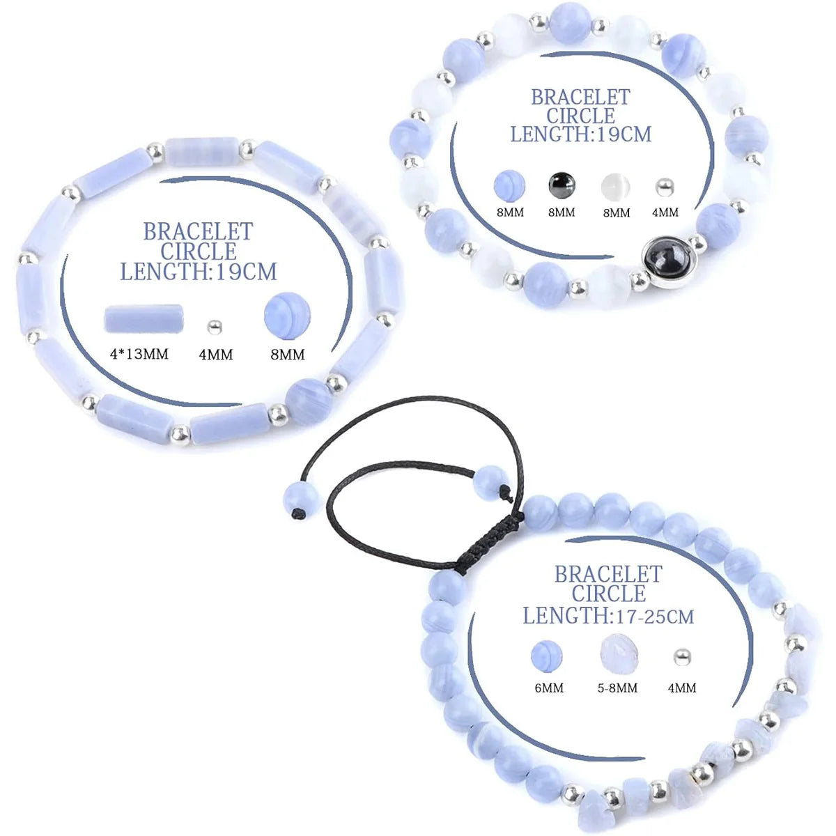 3-Piece Amethyst Healing Bracelet Set