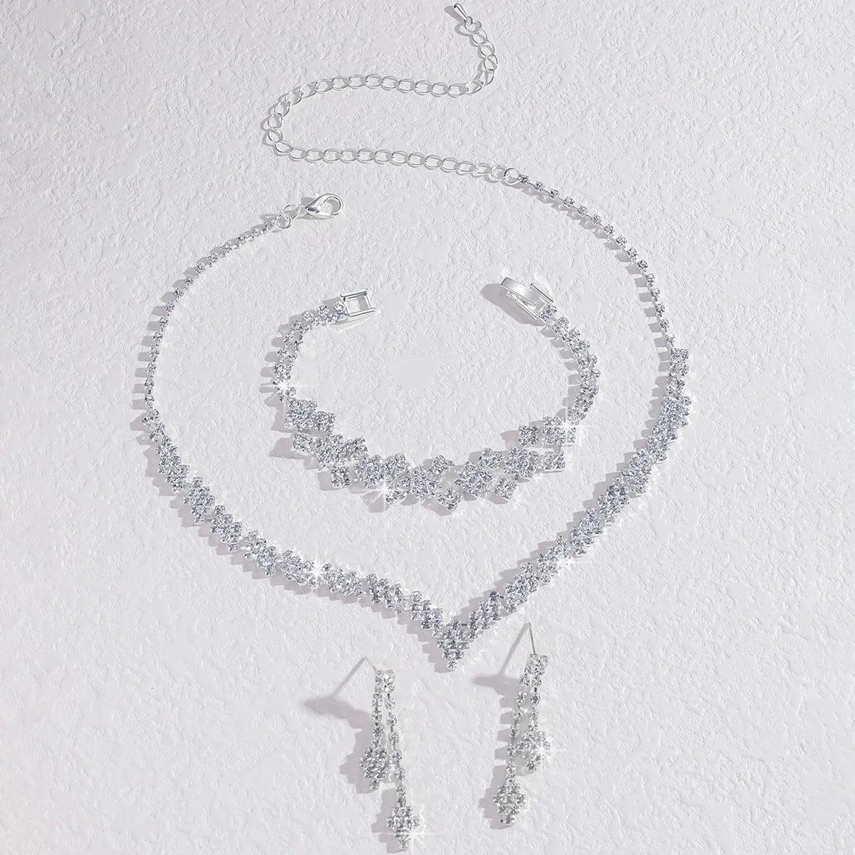 4/3 Pcs Women's Claw Chain Jewelry Set – Earrings, Necklace & Bracelet