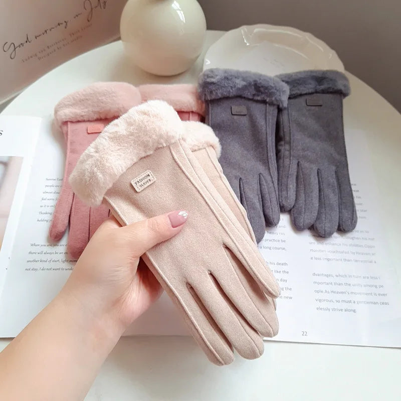 Women’s Winter Plush Touchscreen Gloves