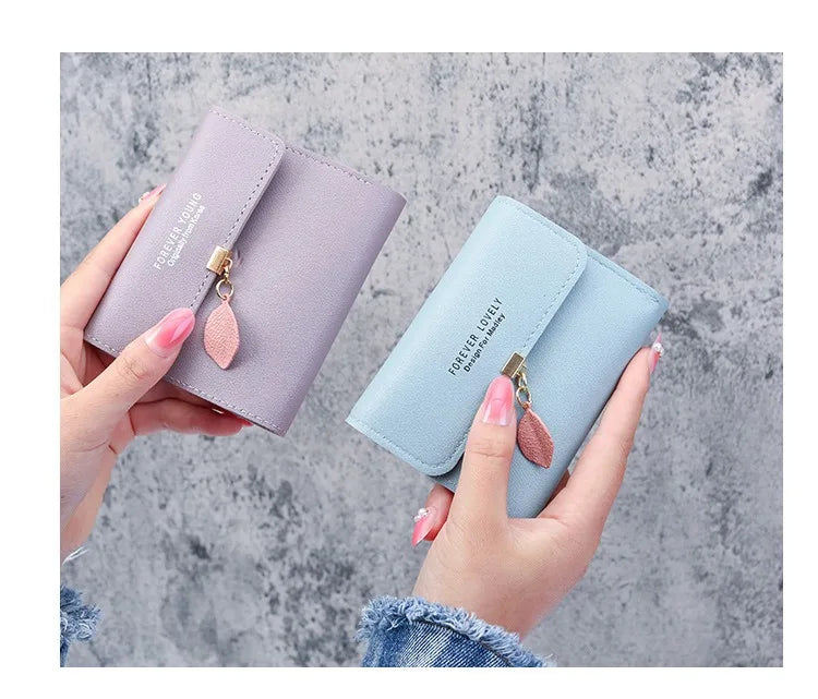 Korean Style Small Tri-Fold Wallet – Coin & Money Clip