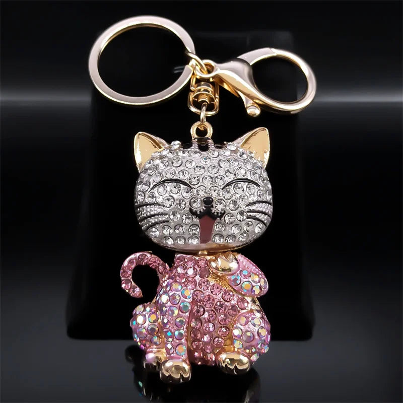 Colorful Crystal Bear Keychain – Bag Accessory